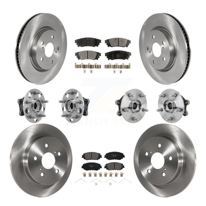 Kit de rotors et plaquettes de frein à disque, roulements de moyeu avant et arrière (10 pièces) pour Toyota RAV4