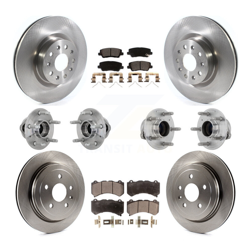 Kit de rotors et plaquettes de frein à disque, roulements de moyeu avant et arrière (10 pièces) pour Cadillac CTS