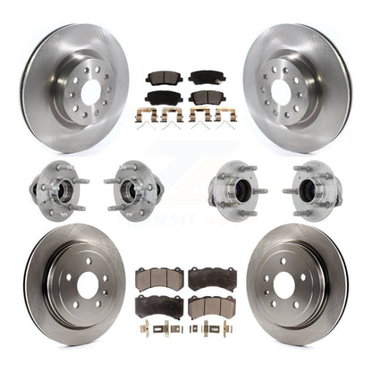 Kit de rotors et plaquettes de frein à disque, roulements de moyeu avant et arrière (10 pièces) pour Cadillac CTS