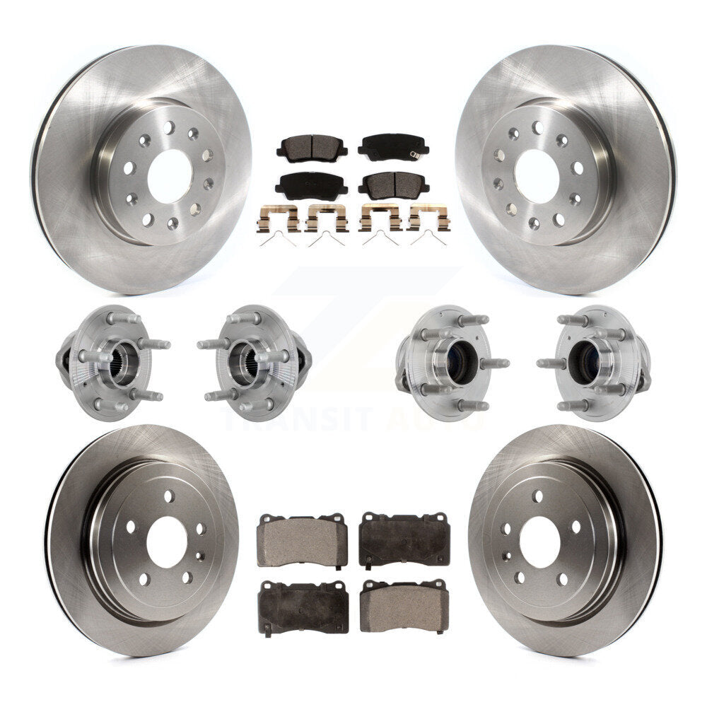 Kit de rotors et plaquettes de frein à disque, roulements de moyeu avant et arrière (10 pièces) pour Cadillac CTS