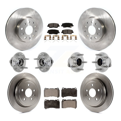 Kit de rotors et plaquettes de frein à disque, roulements de moyeu avant et arrière (10 pièces) pour Cadillac CTS