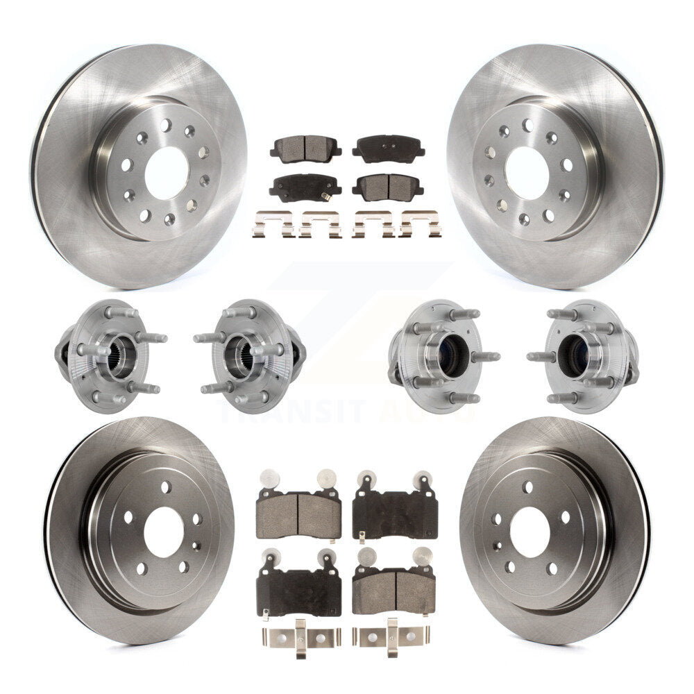 Kit de rotors et plaquettes de frein à disque, roulements de moyeu avant et arrière (10 pièces) pour Cadillac CTS