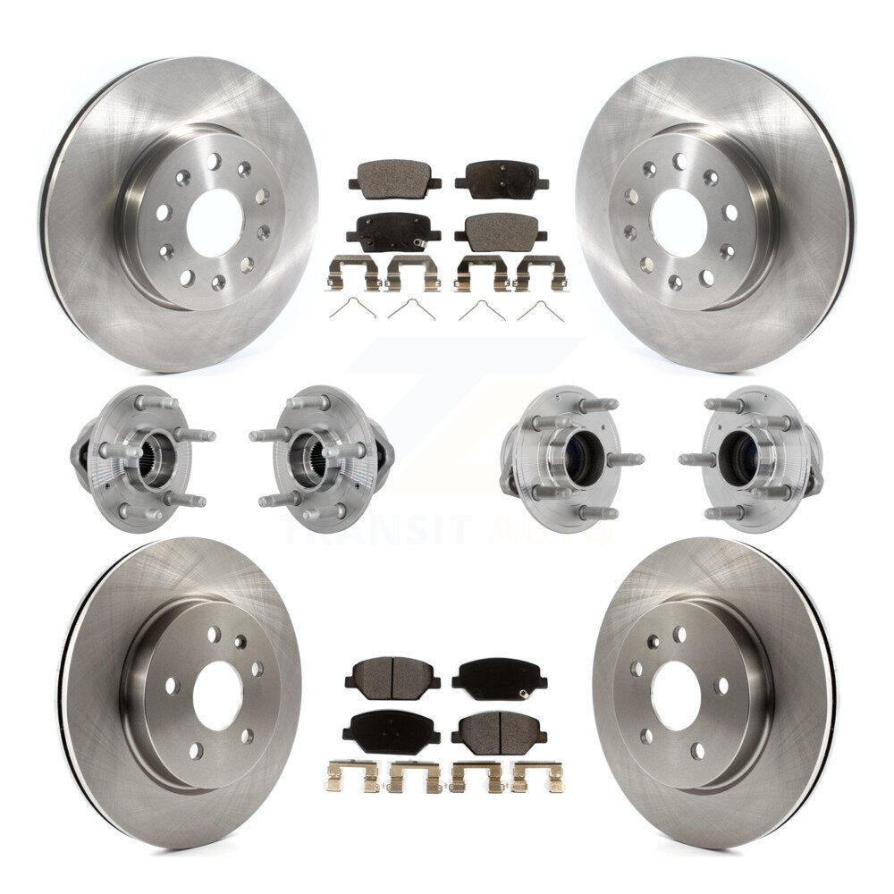 Kit de Rotor et plaquettes de frein à disque, roulement de moyeu avant et arrière (10 pièces) pour Chevrolet Camar
