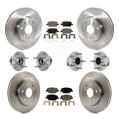 Kit de Rotor et plaquettes de frein à disque, roulement de moyeu avant et arrière (10 pièces) pour Chevrolet Camar