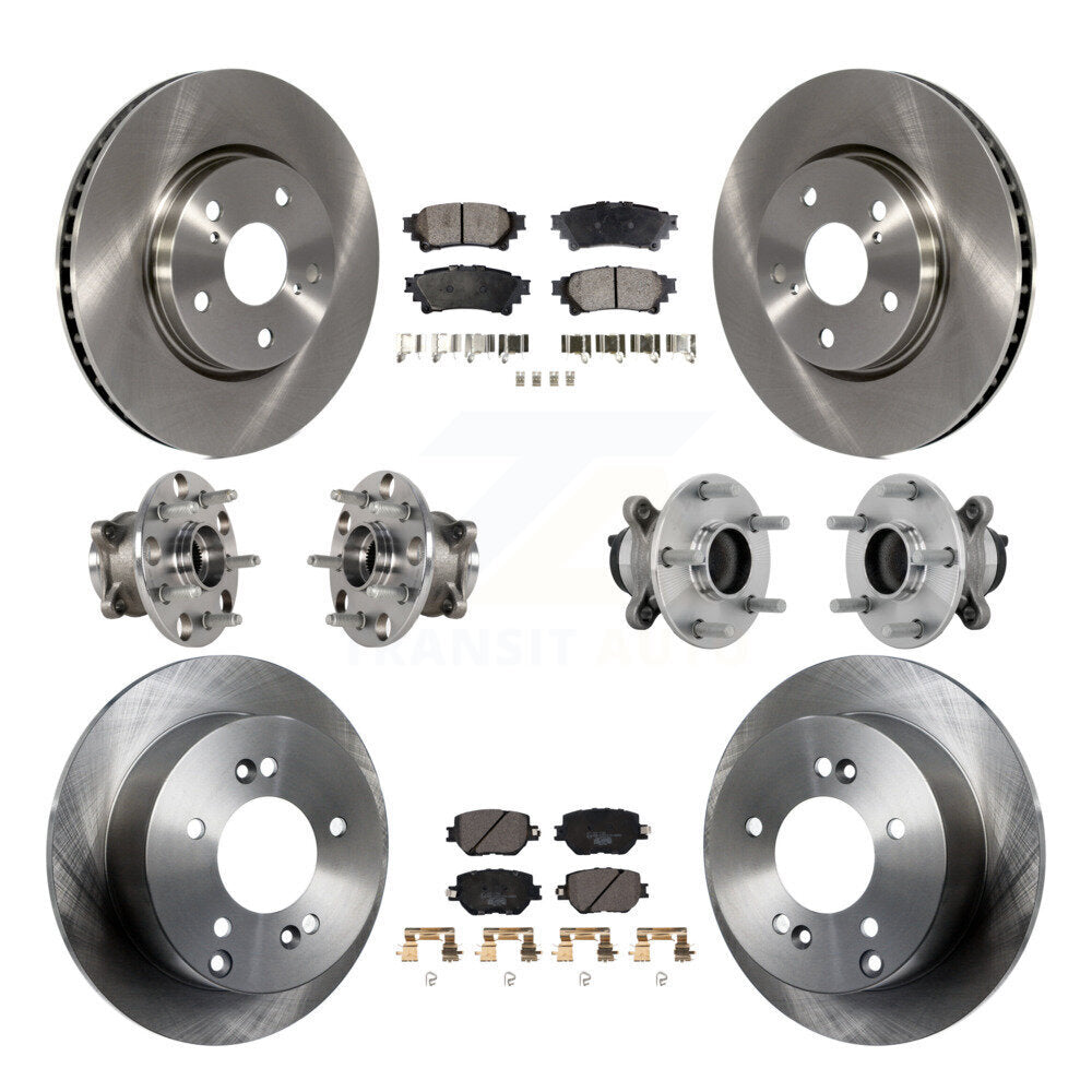 Kit de plaquettes de Rotor de frein, roulement de moyeu avant et arrière (10 pièces) pour Base Lexus IS250 avec RW