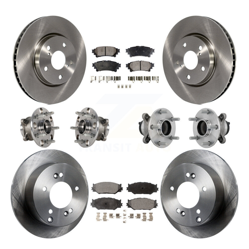 Kit de plaquettes de Rotor de frein, roulement de moyeu avant et arrière (10 pièces) pour Base Lexus IS250 avec RW