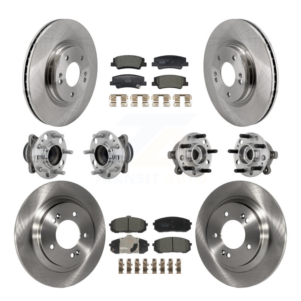 Kit de plaquettes de Rotor de frein à disque, roulement de moyeu avant et arrière (10 pièces) pour Hyundai Sonata Kia K