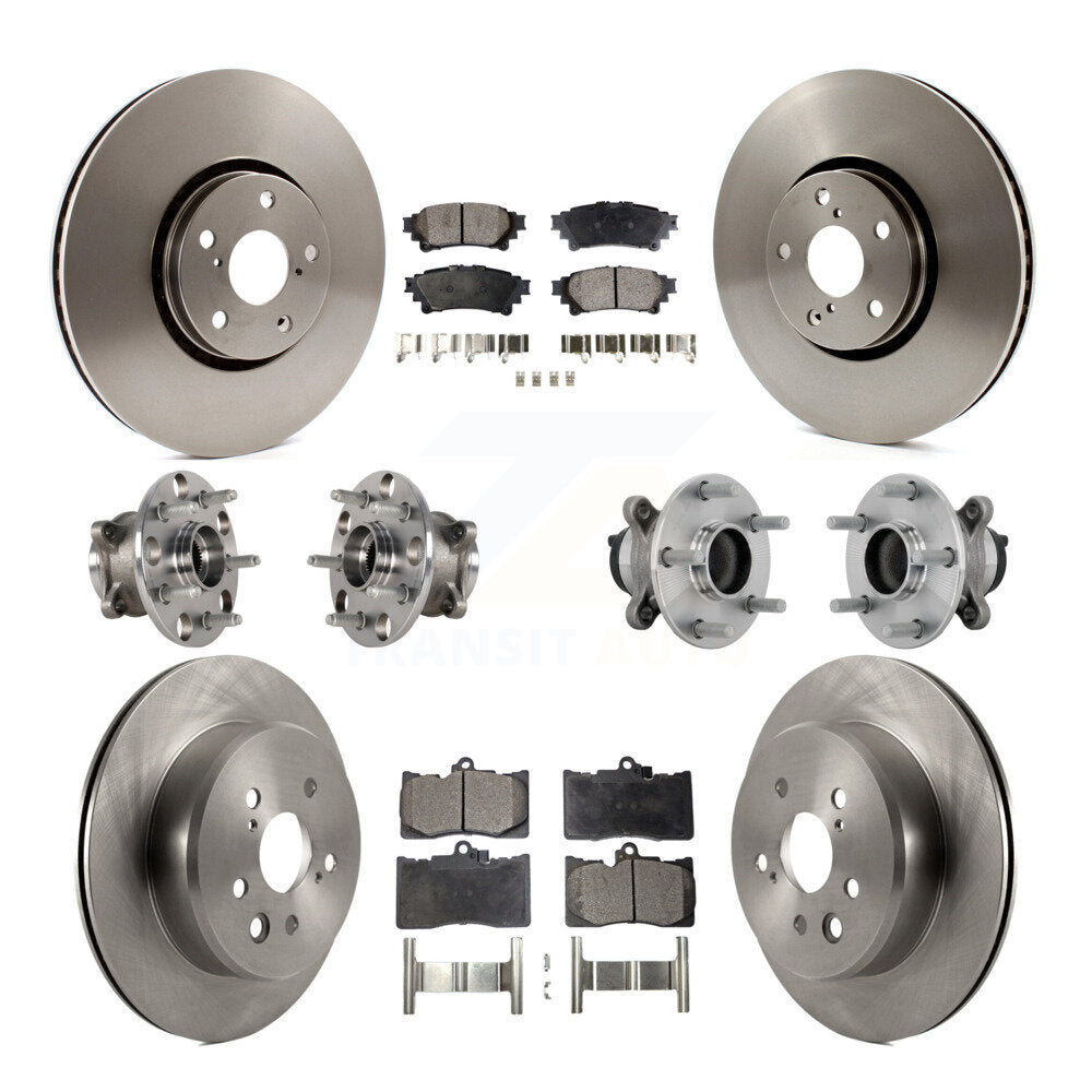 Kit de Rotor et de plaquettes de frein, roulement de moyeu avant et arrière (10 pièces) pour Lexus IS350 IS300 IS200