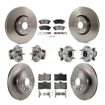 Kit de Rotor et de plaquettes de frein, roulement de moyeu avant et arrière (10 pièces) pour Lexus IS350 IS300 IS200