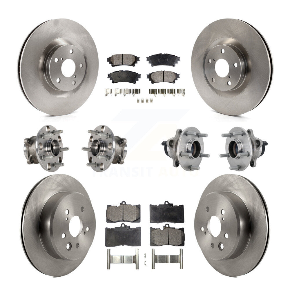Kit de Rotor et de plaquettes de frein, roulement de moyeu avant et arrière (10 pièces) pour Lexus GS350 RC300 GS450