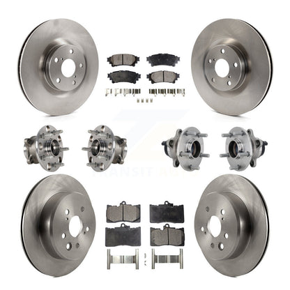 Kit de Rotor et de plaquettes de frein, roulement de moyeu avant et arrière (10 pièces) pour Lexus GS350 RC300 GS450