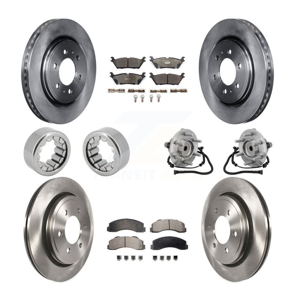 Kit de patins de rotor de frein, roulement de moyeu avant et arrière (10 pièces) pour Ford F-150 RW 15-17