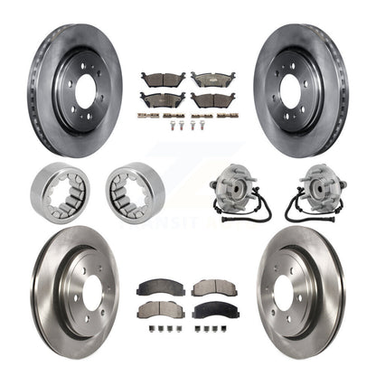Kit de patins de rotor de frein, roulement de moyeu avant et arrière (10 pièces) pour Ford F-150 RW 15-17