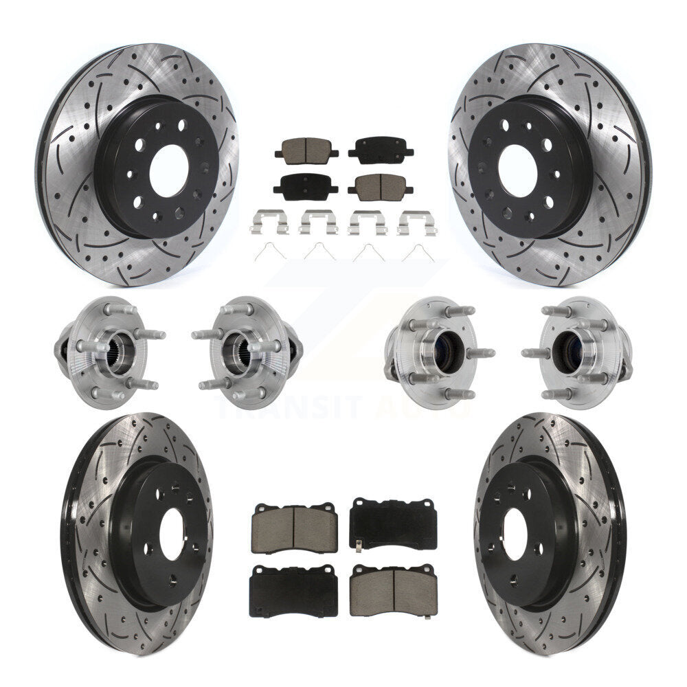 Kit de plaquettes de rotor de frein, roulement de moyeu avant et arrière (10 pièces) pour Chevrolet Camaro CT