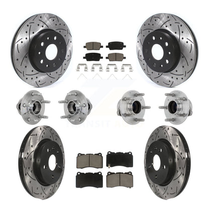 Kit de plaquettes de rotor de frein, roulement de moyeu avant et arrière (10 pièces) pour Chevrolet Camaro CT