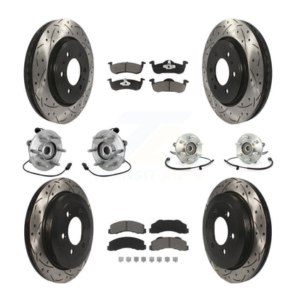 Kit de plaquettes de Rotor de frein revêtues de roulement de moyeu avant et arrière (10 pièces) pour Ford Expedition 4W