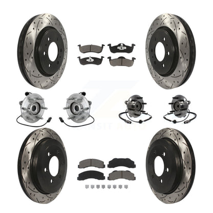 Kit de plaquettes de Rotor de frein revêtues de roulement de moyeu avant et arrière (10 pièces) pour Ford Expedition RW