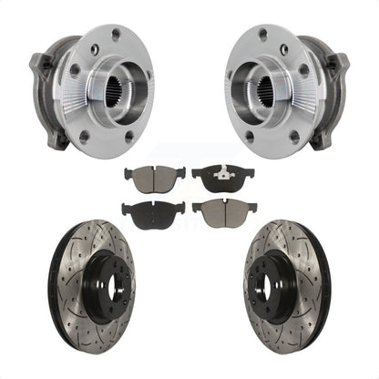 Kit de plaquettes de Rotor de frein, roulement de moyeu avant, fente de perçage, pour BMW X5 X6 M12 x 1.25 Threa