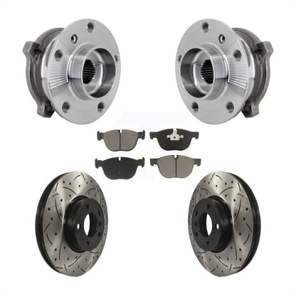 Kit de plaquettes de Rotor de frein, roulement de moyeu avant, fente de perçage, pour BMW X5 X6 M12 x 1.25 Threa