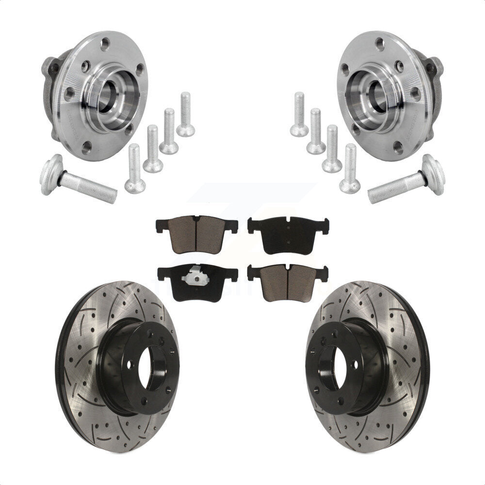 Kit de plaquettes de Rotor de frein, roulement de moyeu avant, fente percée, pour BMW 330i xDrive 230i 430