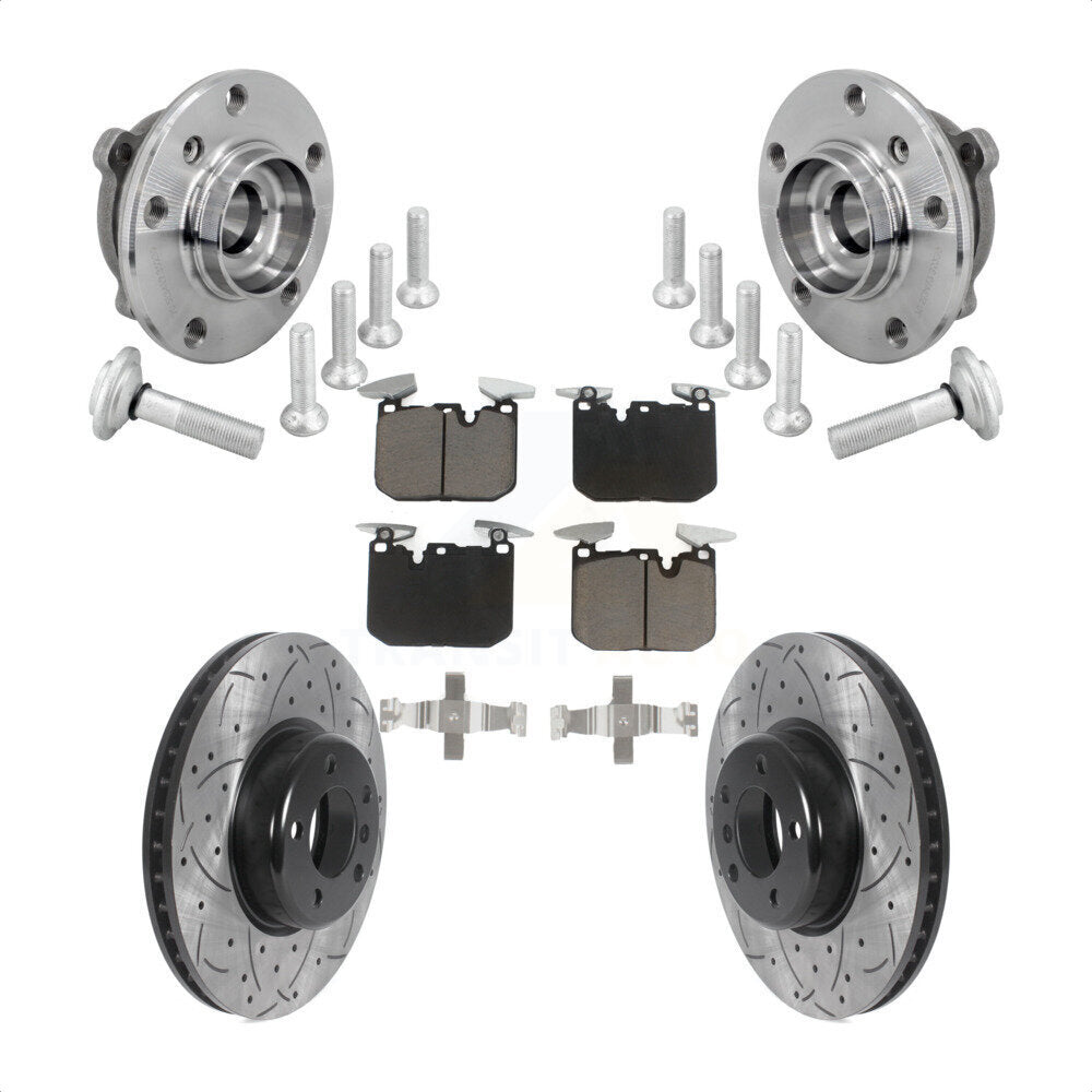 Kit de plaquettes de Rotor de frein, roulement de moyeu avant, fente percée, pour BMW 330i xDrive 440i Gra
