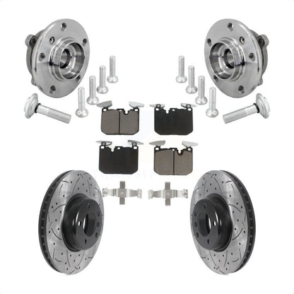 Kit de plaquettes de Rotor de frein, roulement de moyeu avant, fente percée, pour BMW 330i xDrive 440i Gra