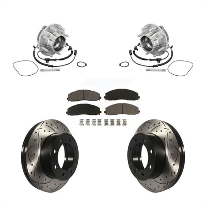 Kit de plaquettes de Rotor de frein, roulement de moyeu avant, fente de perçage, pour Ford F-450 Super Dut