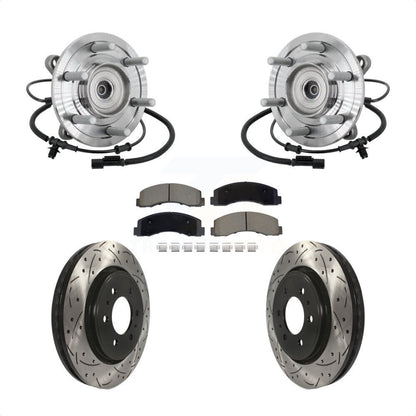 Kit de plaquettes de Rotor de frein, roulement de moyeu avant, fente de perçage, pour Ford F-150 Rapto 2018 – 2020