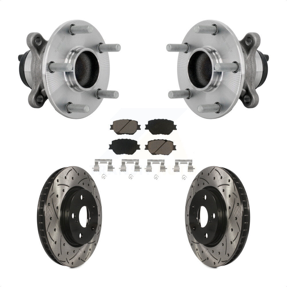 Kit de plaquettes de Rotor de frein, roulement de moyeu avant, fente percée, pour Base Lexus IS250 avec RW