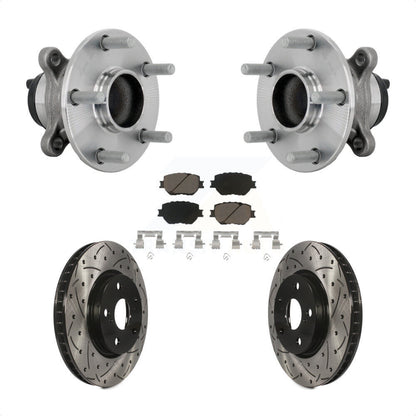 Kit de plaquettes de Rotor de frein, roulement de moyeu avant, fente percée, pour Base Lexus IS250 avec RW