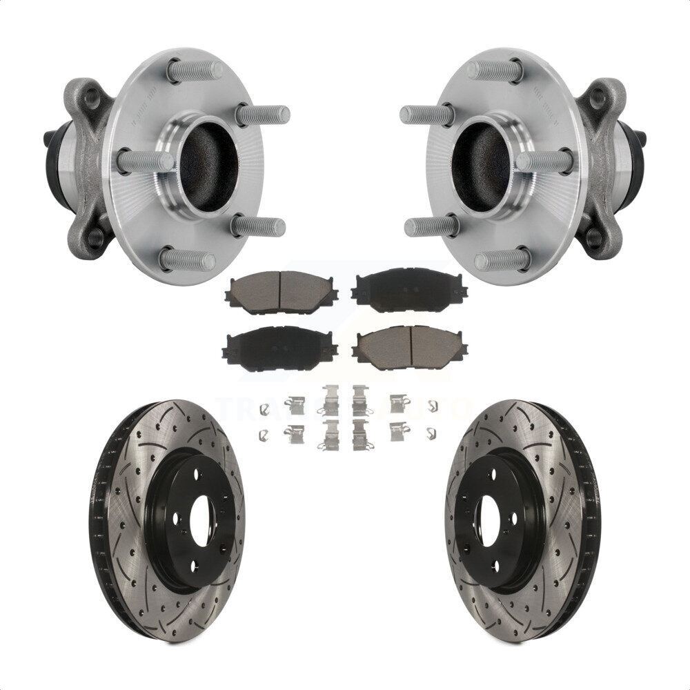 Kit de plaquettes de Rotor de frein, roulement de moyeu avant, fente percée, pour Base Lexus IS250 avec RW