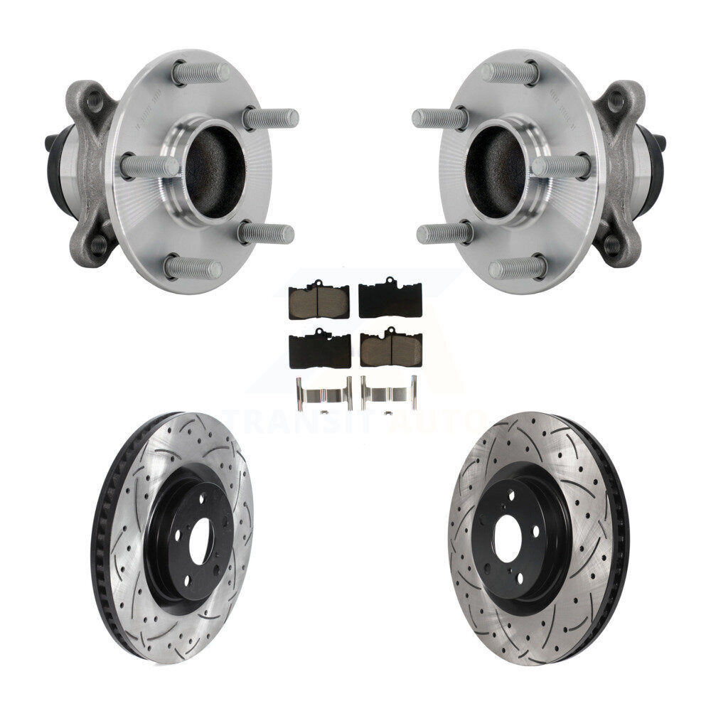 Kit de plaquettes de Rotor de frein, roulement de moyeu avant, fente percée, pour Lexus IS300 IS350 IS200