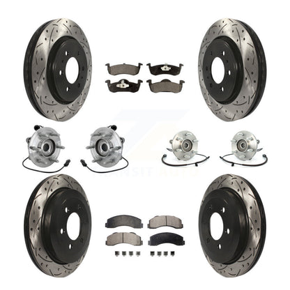 Kit de plaquettes de Rotor de frein revêtues de roulement de moyeu avant et arrière (10 pièces) pour Ford Expedition 4W