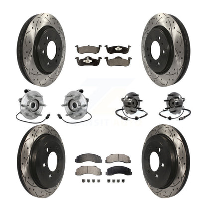 Kit de plaquettes de Rotor de frein revêtues de roulement de moyeu avant et arrière (10 pièces) pour Ford Expedition RW