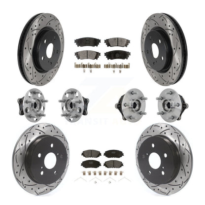 Kit de rotor et de plaquettes de frein revêtus de roulement de moyeu avant et arrière (10 pièces) pour Toyota RAV4 Venz