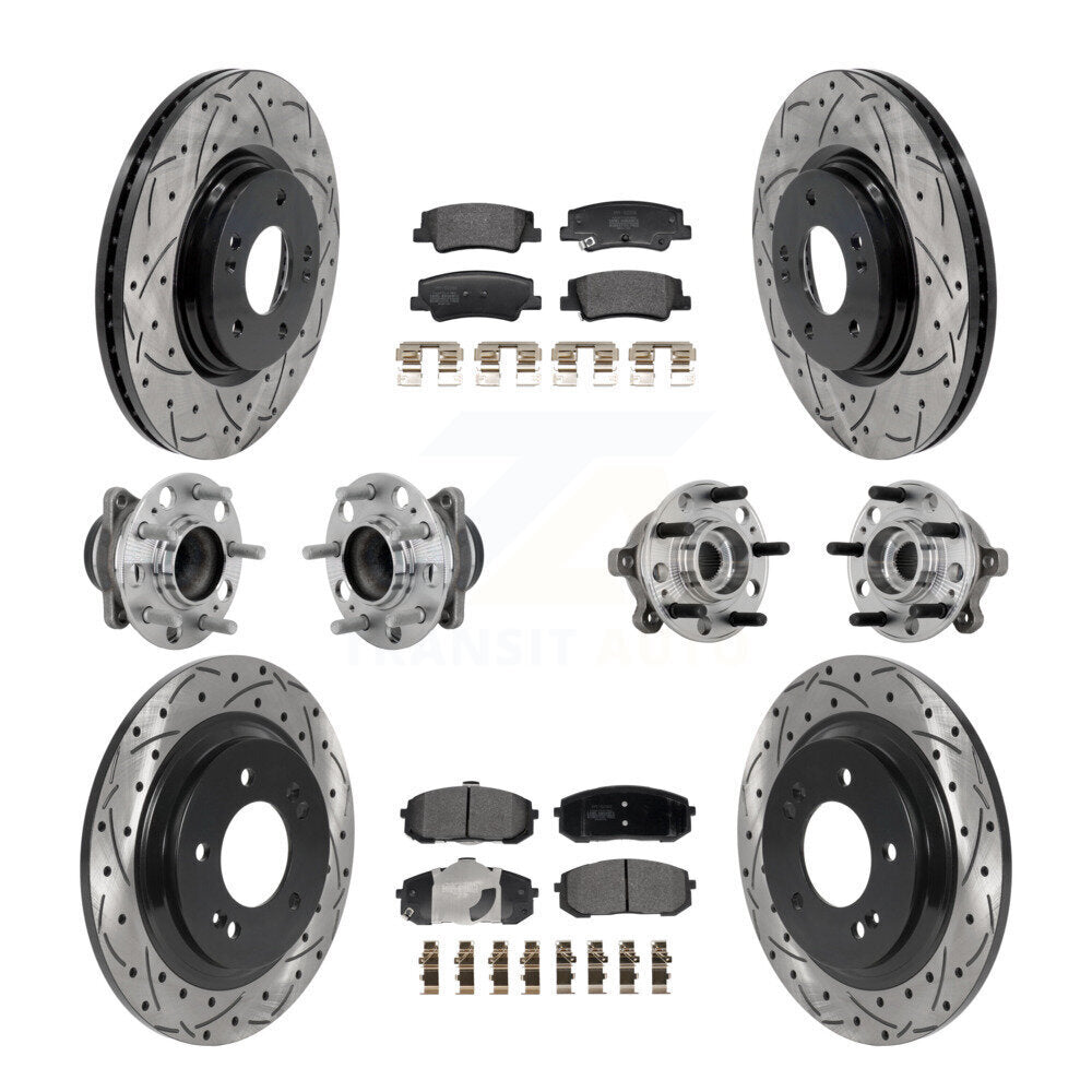 Kit de plaquettes de Rotor de frein, roulement de moyeu avant et arrière (10 pièces), pour Hyundai Sonata Kia K