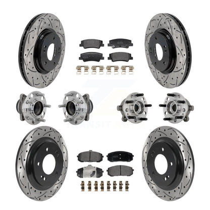 Kit de plaquettes de Rotor de frein, roulement de moyeu avant et arrière (10 pièces), pour Hyundai Sonata Kia K