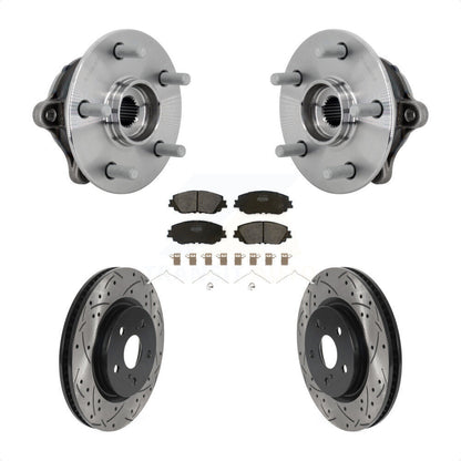 Kit de plaquettes de Rotor de frein, ensemble de roulements de moyeu avant, fente de perçage, pour Toyota RAV4 Venz
