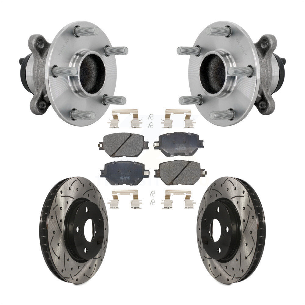 Kit de plaquettes de Rotor de frein, roulement de moyeu avant, fente percée, pour Base Lexus IS250 avec RW