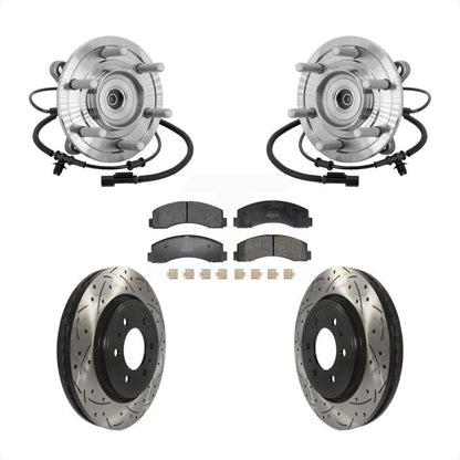 Kit de plaquettes de Rotor de frein, roulement de moyeu avant, fente de perçage, pour Ford F-150 Rapto 2018 – 2020