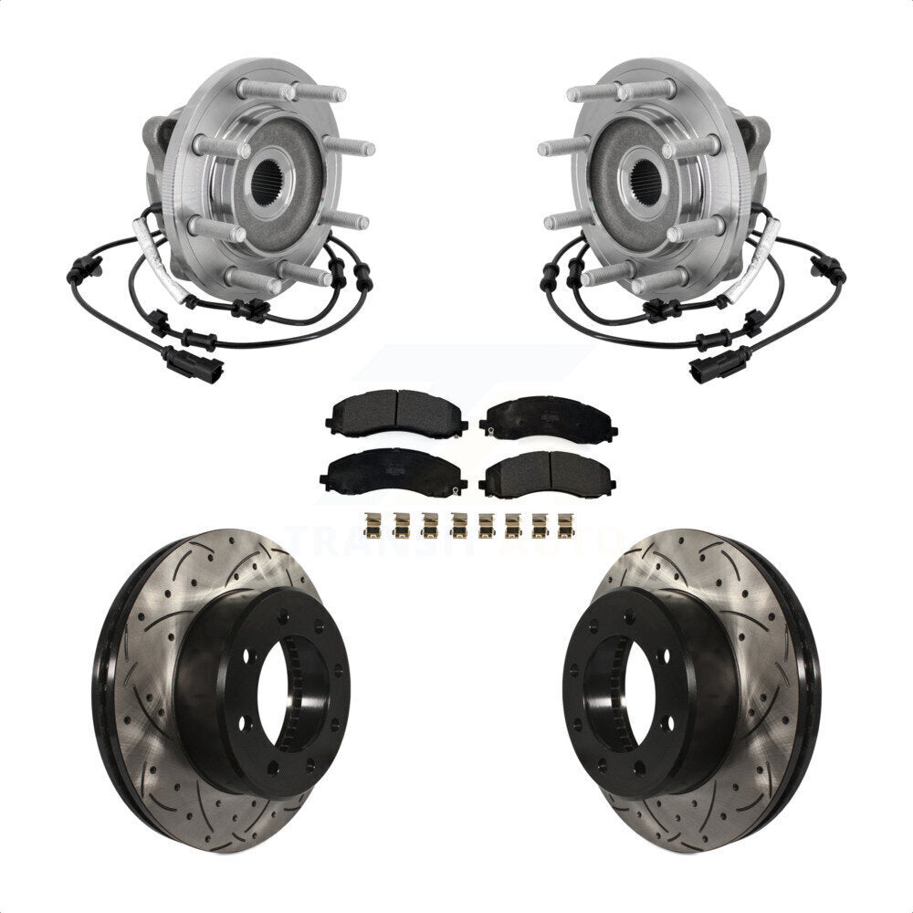 Ensemble de roulement de moyeu avant, fente de perçage, Kit de plaquettes de Rotor de frein pour Ram 2500 350