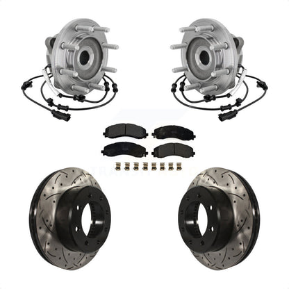 Ensemble de roulement de moyeu avant, fente de perçage, Kit de plaquettes de Rotor de frein pour Ram 2500 350
