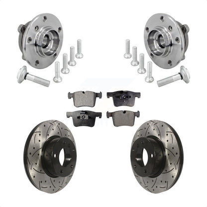 Kit de plaquettes de Rotor de frein, roulement de moyeu avant, fente percée, pour BMW 330i xDrive 230i 430