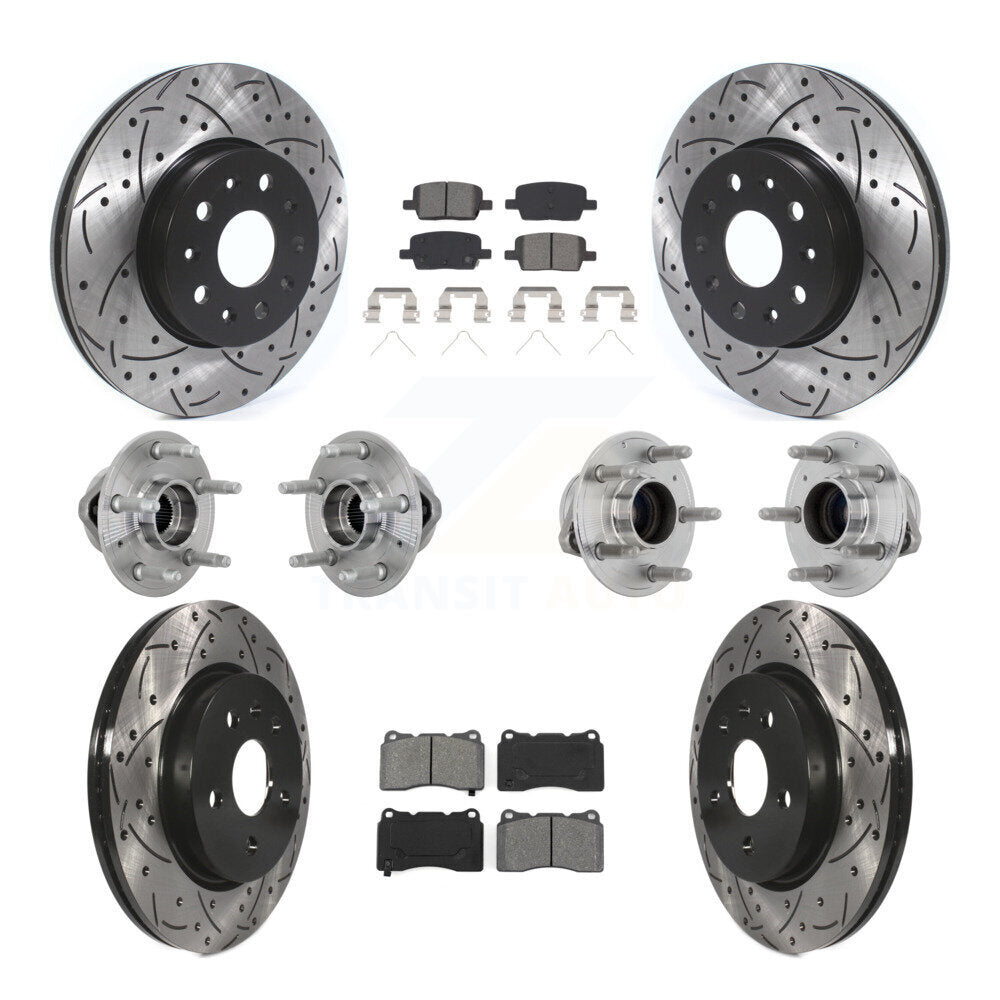 Kit de plaquettes de rotor de frein, roulement de moyeu avant et arrière (10 pièces) pour Chevrolet Camaro CT