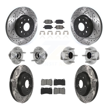 Kit de plaquettes de rotor de frein, roulement de moyeu avant et arrière (10 pièces) pour Chevrolet Camaro CT