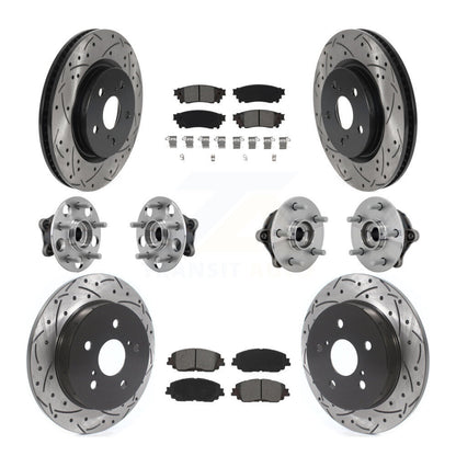 Kit de rotor et de plaquettes de frein revêtus de roulement de moyeu avant et arrière (10 pièces) pour Toyota RAV4 Venz