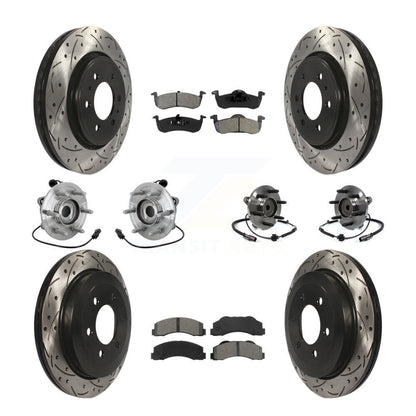 Kit de plaquettes de Rotor de frein revêtues de roulement de moyeu avant et arrière (10 pièces) pour Ford Expedition RW