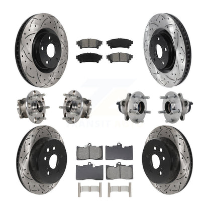Kit de rotor et de plaquettes de frein revêtus de roulement de moyeu avant et arrière (10 pièces) pour Lexus GS350 RC30