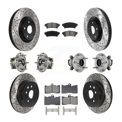 Kit de rotor et de plaquettes de frein revêtus de roulement de moyeu avant et arrière (10 pièces) pour Lexus IS300 IS35