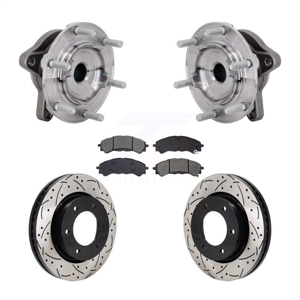 Kit de plaquettes de rotor de frein, roulement de moyeu avant, fente percée, pour Ford Ranger 4W 2019 – 2023